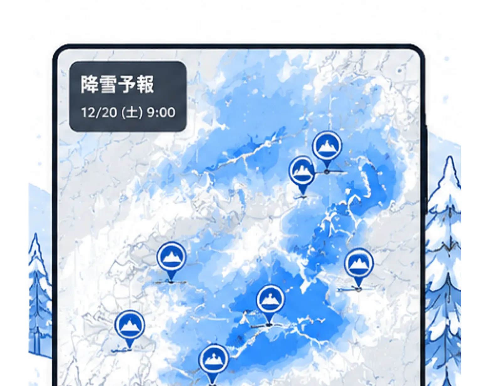 JAPOW CAST Web のエリア検索・サービス紹介セクション